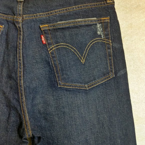 Levi's 501 Skinny Button Fly HighRise Blue Jean SONG FOR FOREVER -w30/Measuremnt - Picture 10 of 14
